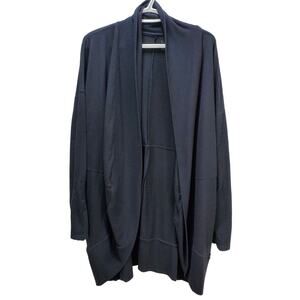 Livi Cardigan Sweater Women Plus Size 22/24 Black Open Long Sleeve Pockets Comfy